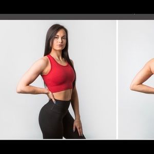 Alphalete revival sports bra XS red